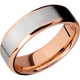 14K Rose Gold with Polish , Polish Finish and 14K White Gold Inlay