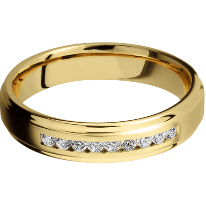 14K Yellow Gold with Satin , Polish Finish