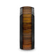 LINDEN Black Ceramic Polished Finish Men's Domed Wedding Band with Koa Wood Inlay - 8mm
