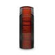 MANE Black Ceramic Polished Finish Men's Domed Wedding Band with Padauk Wood Inlay - 8mm