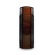 ROSAE Black Ceramic Domed Profile Polished Finish Men's Wedding Band with Rose Wood Inlay - 8mm