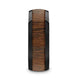 WALLACE Black Ceramic Polished Finish Men's Domed Wedding Band with Black Walnut Inlay - 8mm