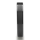 OLIVIA Women's Flat Black Ceramic Ring with Brushed Center & Polished Edges - 4mm