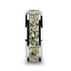 TARGARYEN Men's Tungsten Wedding Band with Green Dinosaur Bone Inlay & Beveled Edges - 8mm
