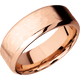 14K Rose Gold with Hammer , Polish Finish