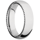 14K White Gold with Polish Finish and 14K White Gold Inlay
