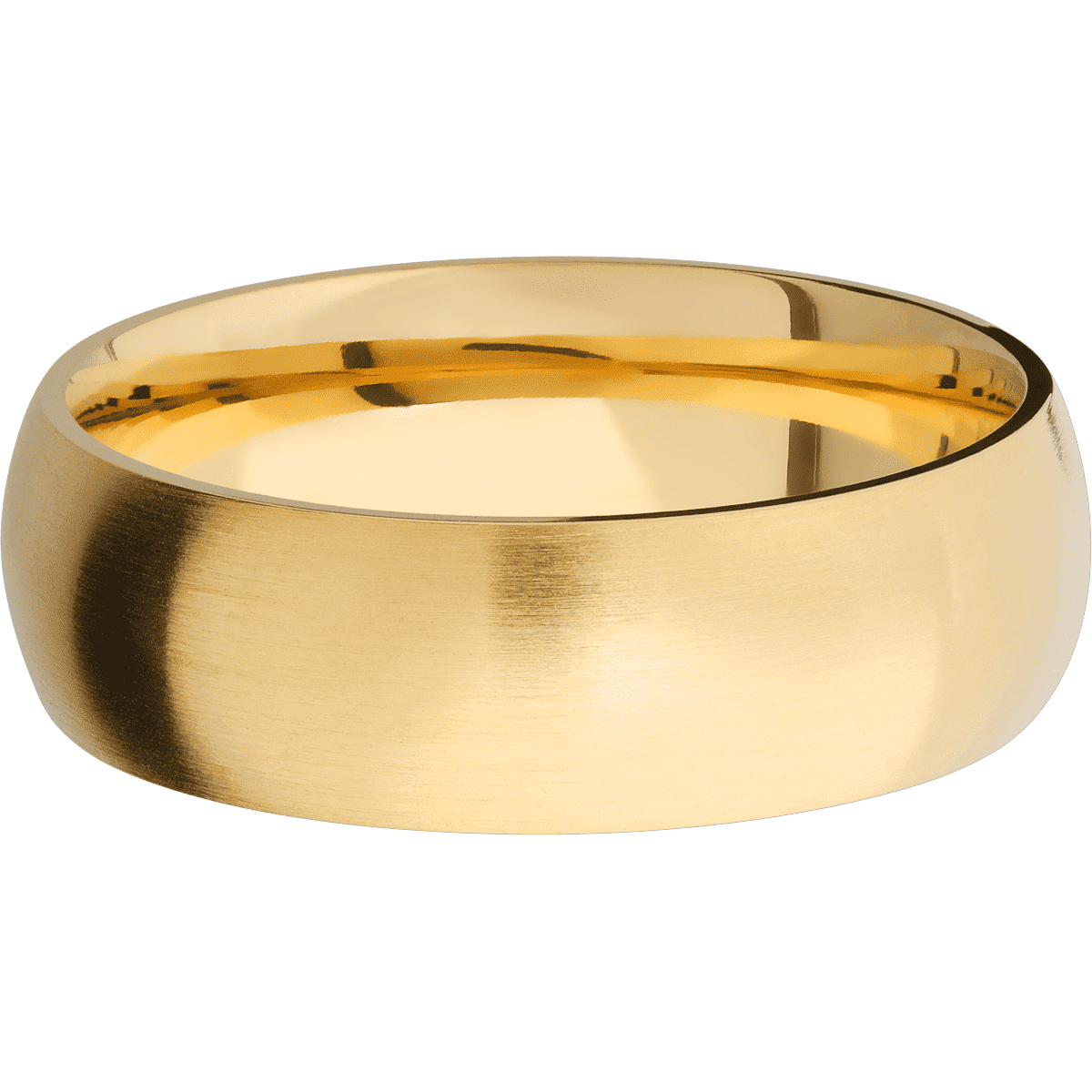 14K Yellow Gold with Satin Finish