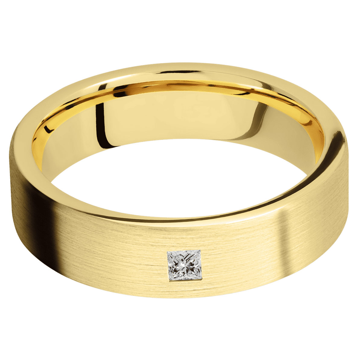 14K Yellow Gold with Satin Finish