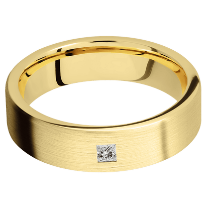 14K Yellow Gold with Satin Finish