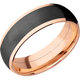 14K Rose Gold with Polish Finish and Zirconium Inlay