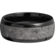Zirconium with Polish Finish and Meteorite Inlay