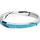 Cobalt Chrome with Polish Finish and Turquoise Inlay