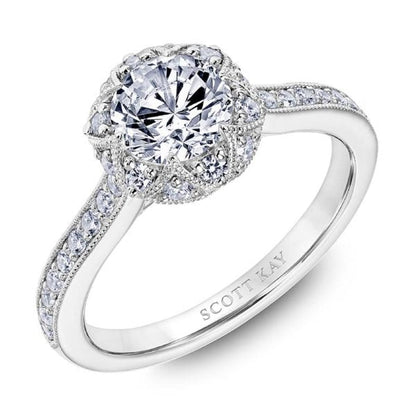 Scott Kay "Heaven's Gates" Halo Engagement Ring