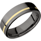 Tantalum Noir with Bead , Bead Finish and 14K Yellow Gold Inlay