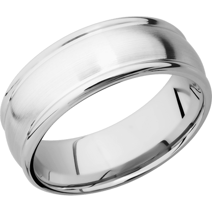 14K White Gold with Satin , Polish Finish