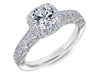 Scott Kay "Heaven's Gates" Halo Engagement Ring