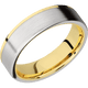 14K Yellow Gold with Polish Finish and Cobalt Chrome Inlay