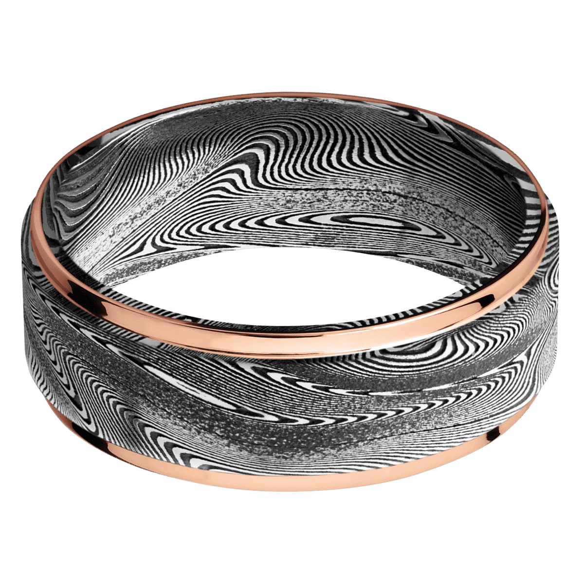 Tightweave with Acid Finish and 14K Rose Gold Inlay