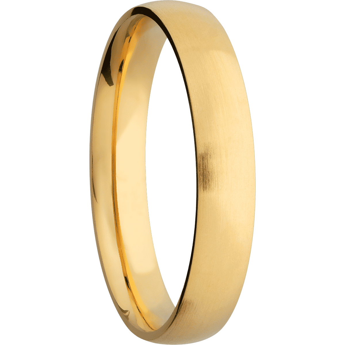 14K Yellow Gold with Satin Finish