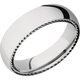 14K White Gold with Polish Finish and 14K White Gold Inlay