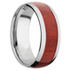 Titanium with Polish Finish and Red Heart Inlay