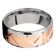 14K White Gold with Polish , Polish Finish and 14K Rose Gold Inlay