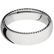 14K White Gold with Polish Finish and 14K White Gold Inlay