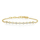 Carré and Round Diamond Bracelet in 18kt Yellow Gold