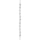 Carré and Round Diamond Bracelet in 18kt White Gold