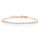 Carré and Round Diamond Bracelet in 18kt Rose Gold