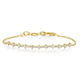 Carré and Round Diamond Bracelet in 18kt Yellow Gold