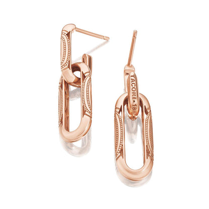 Double Link Earrings, Milgrain