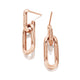 Double Link Earrings, Milgrain