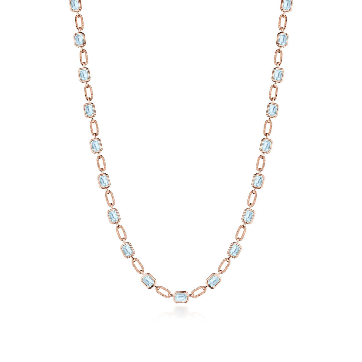Sky Blue Topaz Link Necklace