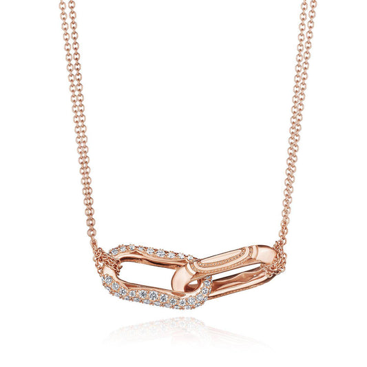Double Link Pendant, Diamond