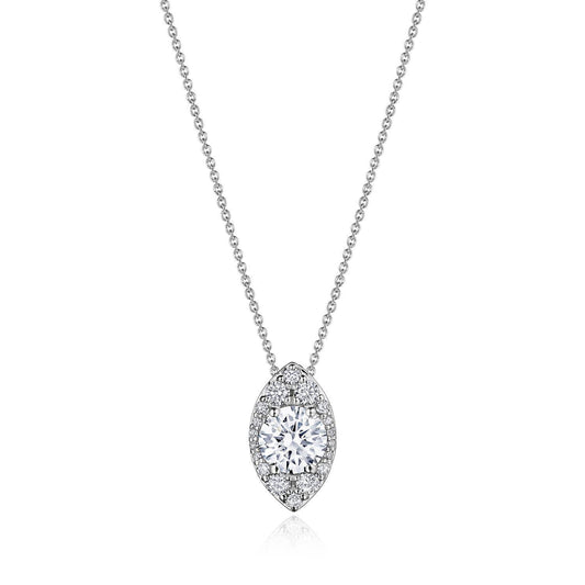 17" Vertical Marquise Bloom Diamond Necklace