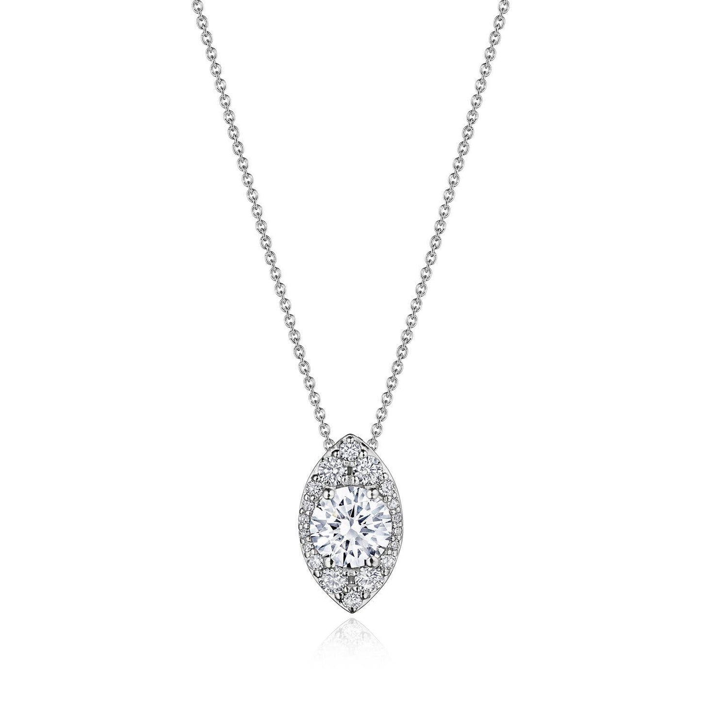 17" Vertical Marquise Bloom Diamond Necklace