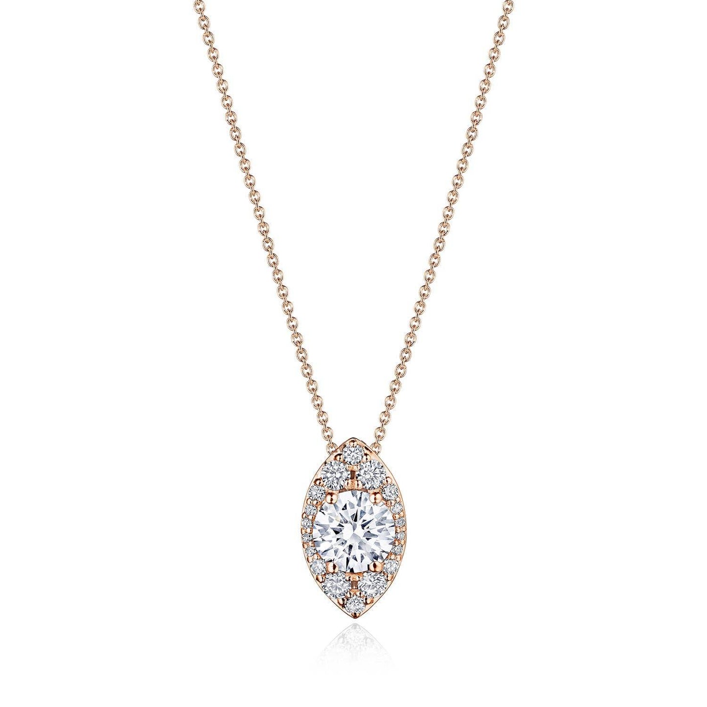 17" Vertical Marquise Bloom Diamond Necklace