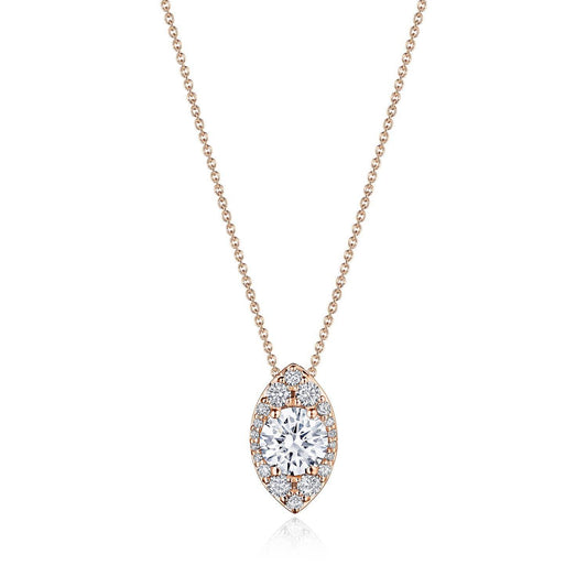 17" Vertical Marquise Bloom Diamond Necklace