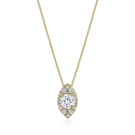 17" Vertical Marquise Bloom Diamond Necklace