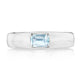 Domed Sky Blue Topaz Ring - 0.7ct