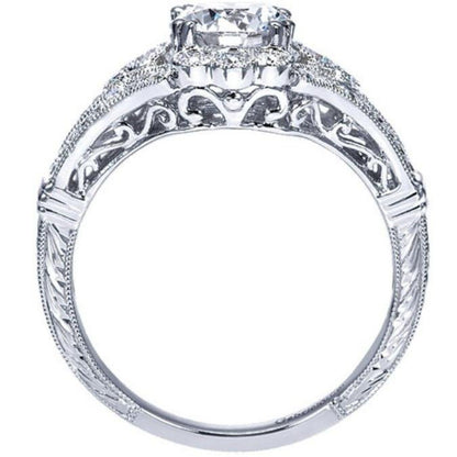 Gabriel & Co. "Armada" Round Halo Diamond Engagement Ring