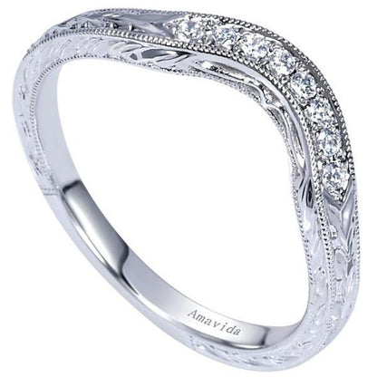 Gabriel Amavida "Girasol" Curved Diamond Wedding Ring