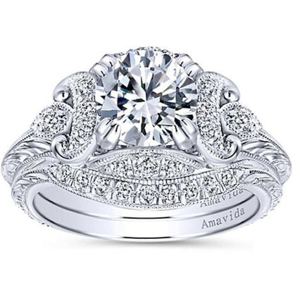 Gabriel Amavida "Margarita" Vintage Diamond Wedding Ring