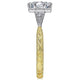 Gabriel Art Deco Inspired Two-Tone Diamond Engagement Ring