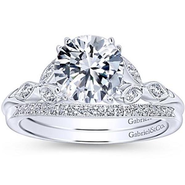 Gabriel "Celia" Victorian Style Diamond Engagement Ring