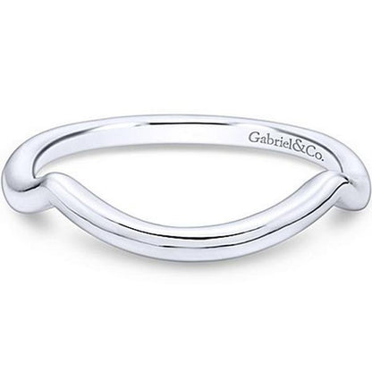 Gabriel "Celine" Curved High Polish Wedding Band