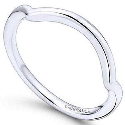 Gabriel "Celine" Curved High Polish Wedding Band