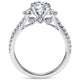 Gabriel Chantal Three Stone Round Diamond Engagement Ring