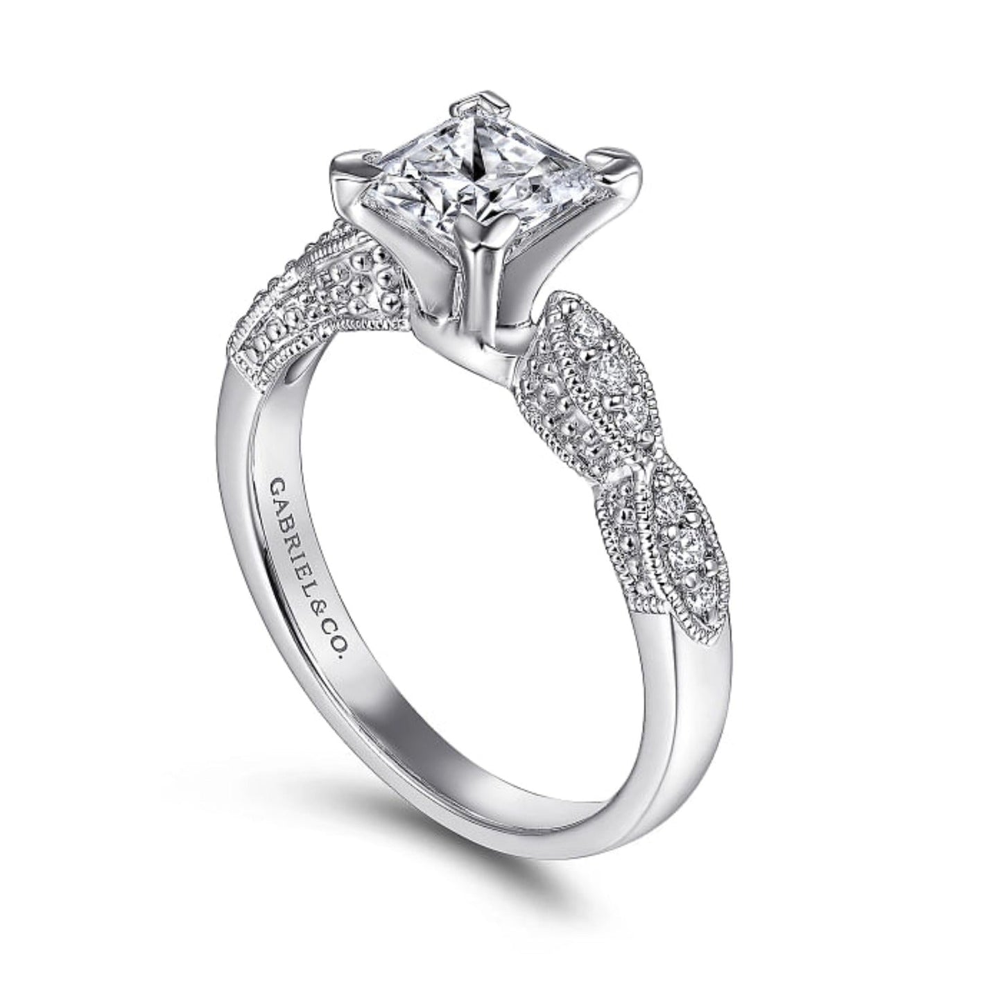 Gabriel & Co. "Clara" Vintage Style Diamond Engagement Ring